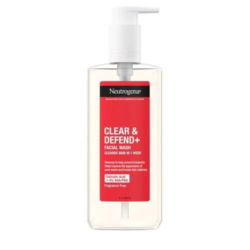 Neutrogena Clear & Defend+ Facial Wash čistilni gel proti aknam unisex