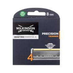 Wilkinson Sword Quattro Essential 4 Precision Trimmer Set nadomestne britvice 8 kos za moške