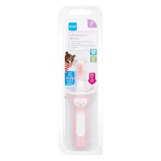 MAM Baby´s Brush Massaging Brush 3m+ Pink zobna ščetka za masažo dlesni in čiščenje prvih zob 1 kos