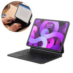 slomart baseus brilliance bluetooth ohišje s tipkovnico ipad pro 11'' (2018) / ipad air 4 10,9'' / ipad air 5 10,9'' / ipad 10 10,9'' (2022) magnetno s stojalom z zaklopko sivo