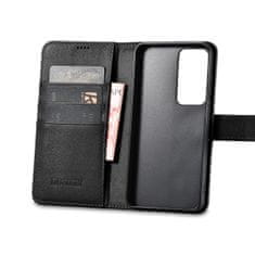 iCARER Usnjen etui za Samsung Galaxy S23 Wallet Case črn