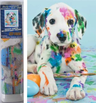 Norimpex Diamantna slika Pisan kuža 30x40cm