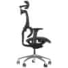 Vrtljivi pisarniški stol ErgoNew S1A, mrežasto sedišče, sinhroni mehanizem, črna barva.