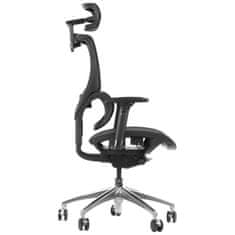 STEMA Vrtljivi pisarniški stol ErgoNew S1A, mrežasto sedišče, sinhroni mehanizem, črna barva.