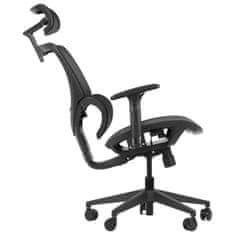 STEMA Vrtljivi pisarniški stol ErgoNew S1, mrežasto sedišče, sinhroni mehanizem, črna barva.