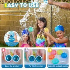 Vodni Baloni, Vodni baloni za večkratno uporabo, Vodne igrače, Vodne igre (6 kosov) | SPLASHERS