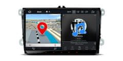 BergMont Avto radio z navigacijo GPS , 9 inčni zaslon na dotik, VW, SKODA, SEAT, Android 13, WiFi, Bluetooth 2/32 GB, kamera za vzvratno vožnjo, Canbus