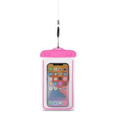 HURTEL PVC vodoodporni ovitek za telefon z vrvico Zunanji - roza