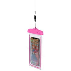 HURTEL PVC vodoodporni ovitek za telefon z vrvico Zunanji - roza