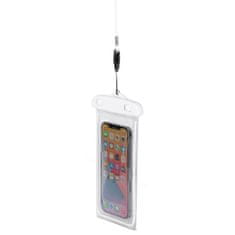 HURTEL PVC vodoodporni ovitek za telefon z vrvico Zunanji - beli