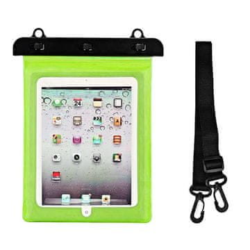 HURTEL Vodotesna torbica za tablico iz PVC-ja z nastavljivim pasom Outdoor - zelena