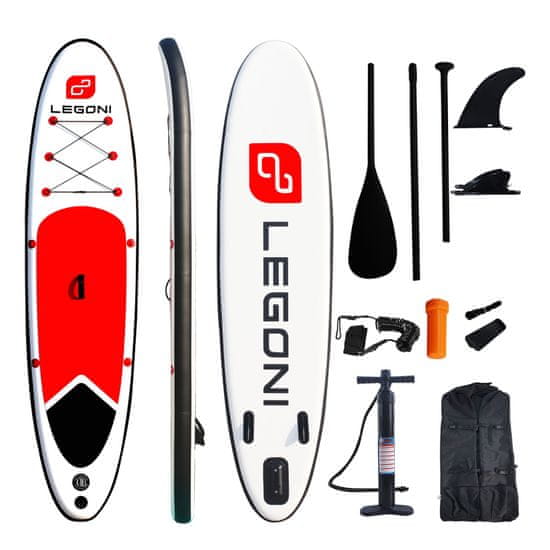 Legoni Wave sup, 320 cm, belo-rdeč