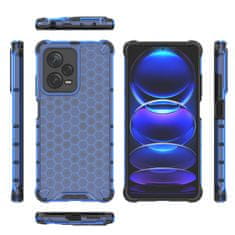 HURTEL Hibridni zaščitni etui za Xiaomi Redmi Note 12 Pro+ Honeycomb, modri