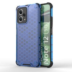HURTEL Hibridni zaščitni etui za Xiaomi Redmi Note 12 5G / Poco X5 5G Honeycomb modri