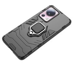 HURTEL Armored case cover for Xiaomi 13 Lite magnetic holder Ring Armor black