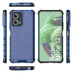 HURTEL Hibridni zaščitni etui za Xiaomi Redmi Note 12 5G / Poco X5 5G Honeycomb modri