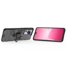 HURTEL Armored case cover for Xiaomi 13 Lite magnetic holder Ring Armor black