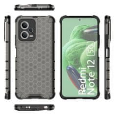 HURTEL Hibridni zaščitni etui za Xiaomi Redmi Note 12 5G / Poco X5 5G Honeycomb črn