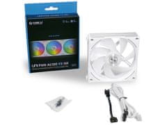 Lian Li Uni Fan AL120 V2 ventilator za ohišje, RGB, PWM, 120mm, bel (12ALV21W)