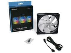 Lian Li Uni Fan AL140 V2 ventilator za ohišje, RGB, PWM, 140mm, črn (14ALV21B)