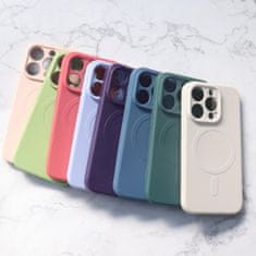 HURTEL Silikonska torbica z MagSafe za iPhone 15 Pro Max Silicone Case temno modra