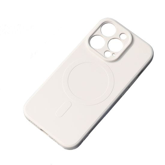 slomart silikonski magnetni ovitek iphone 14 silikonski ovitek magsafe - bež