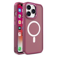 slomart Magnetni ovitek z magsafe barvnim mat ovitkom za iphone 13 pro - bordo