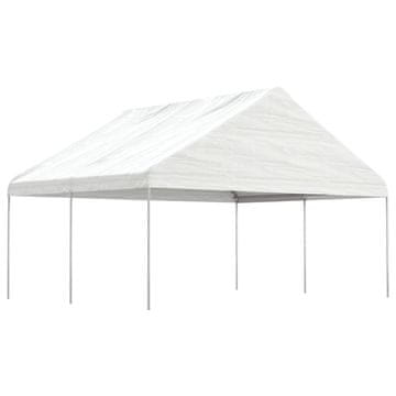 Vidaxl Paviljon s streho bel 4,46x5,88x3,75 m polietilen