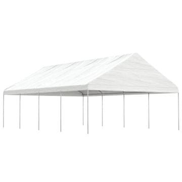 Vidaxl Paviljon s streho bel 8,92x5,88x3,75 m polietilen