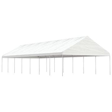 Vidaxl Paviljon s streho bel 15,61x5,88x3,75 m polietilen