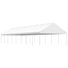 Vidaxl Paviljon s streho bel 17,84x5,88x3,75 m polietilen