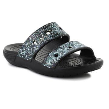 Crocs Japanke črna Classic Glitter Sandal Kids