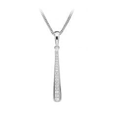 Silver Cat Brezčasna srebrna ogrlica s cirkoni SC499 (verižica, obesek)