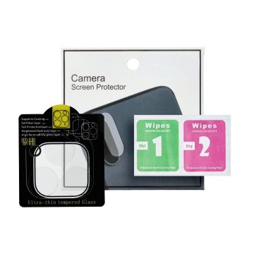OEM 5D Full Glue kaljeno steklo za fotoaparat - za iPhone 14 Pro Max Transparent