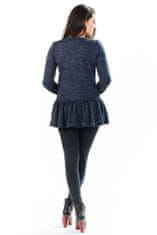 Awama Ženski dolgi pulover Essynors A193 tmavo modrá S/M
