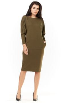 Awama Ženska midi obleka Essydwen A206 kaki