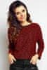 Klasičen ženski pulover Lirat M079 bordo S/M