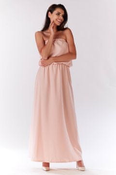 Infinite You Ženska maxi obleka Elizabeth M135 pudrasto roza