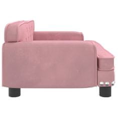 shumee Otroški kavč roza 70x45x30 cm žamet