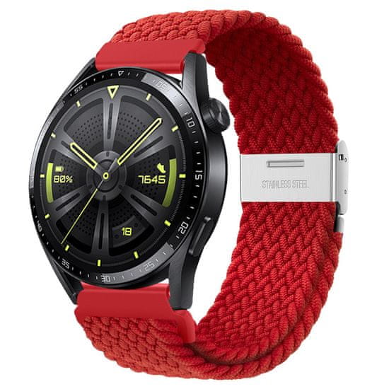 BStrap Elastic Nylon 2 pašček za Garmin Venu 2 Plus, red