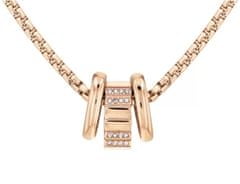 Calvin Klein Moderna bronasta jeklena ogrlica s kristali 35000366
