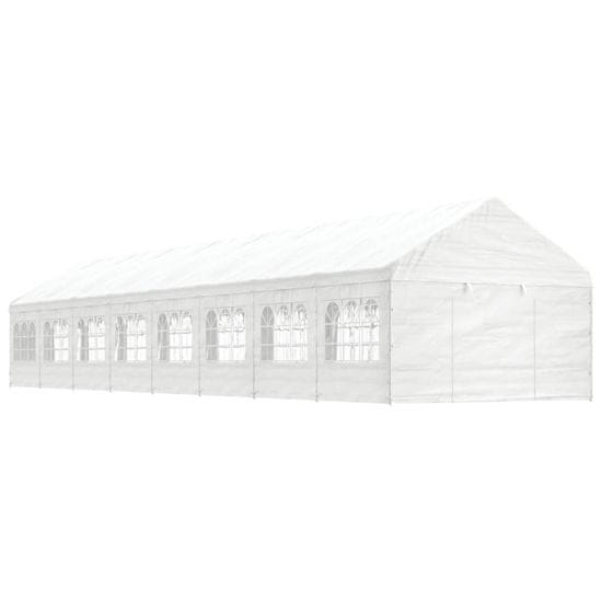 Vidaxl Paviljon s streho bel 17,84x4,08x3,22 m polietilen