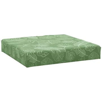 Vidaxl Blazina za palete vzorec listja 60x60x8 cm oxford tkanina