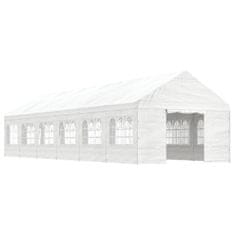 Vidaxl Paviljon s streho bel 13,38x4,08x3,22 m polietilen