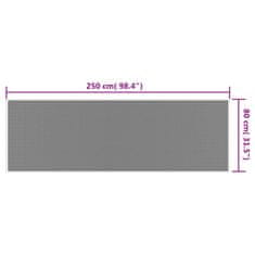 Vidaxl Zunanja preproga rjava in bela 80x250 cm dvostranski dizajn