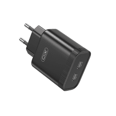 XO Polnilec za telefon L105 35W 2x USB-C PD črn