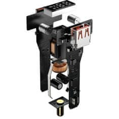 BASEUS Hitri avtomobilski polnilnik Superme USB USB-C PPS QC PD + kabel 1 m črn
