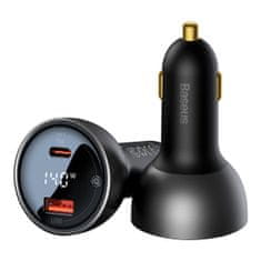 shumee USB-C PD3.1 avtopolnilec 140W + USB-C kabel 1m črn