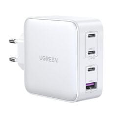Ugreen GaN 3x USB-C USB hitri polnilec 100W PPS PD Power Delivery bela