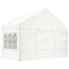 Vidaxl Paviljon s streho bel 17,84x4,08x3,22 m polietilen